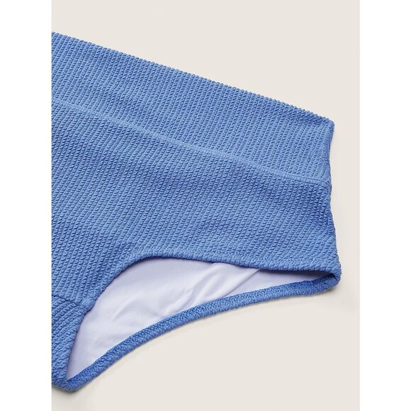 PINK VICTORIA’S SECRET Women’s Blue Crinkle High-Waist Shortie Bikini Bottom Siz - Picture 3 of 10